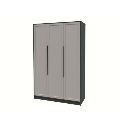 Шкаф распашной Тренд КТ-Ш3 (Антрацит ЛДСП/ Луна ЛМДФ) Ш1360 В2128 Г547